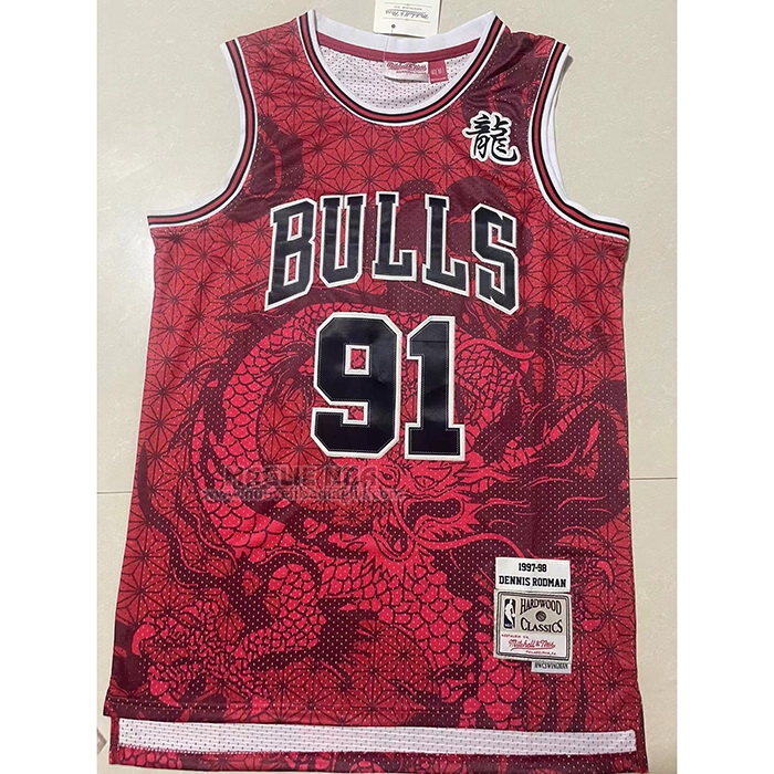 Maglia
 Dennis Rodman NO 91 Chicago Bulls Throwback Asian Heritage 1997-98 Rosso
